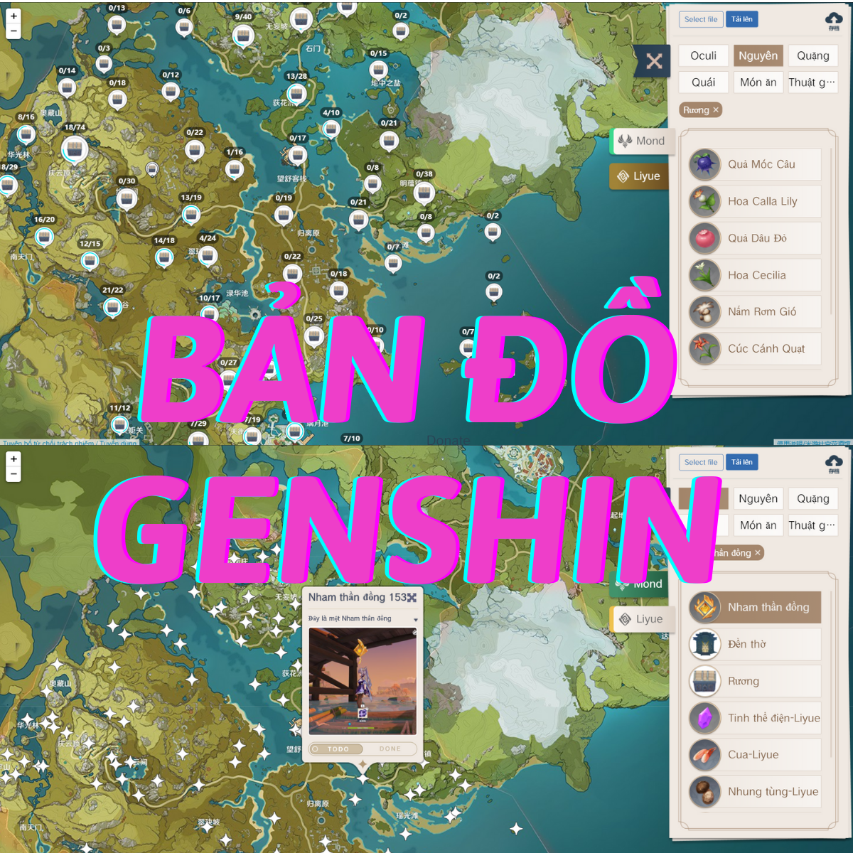 Bản đồ Genshin Impact Tiếng Việt mới nhất năm 2024 được cập nhật đầy đủ và chính xác, giúp cho người chơi dễ dàng xác định vị trí và hướng đi. Với bản đồ mới này, các trải nghiệm chơi game sẽ đầy đặn hơn bao giờ hết.